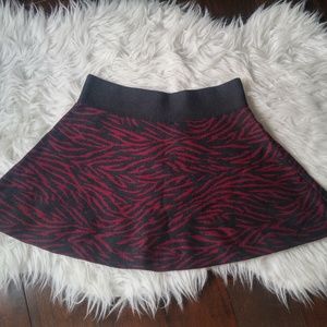 NEW Talula Skirt Red Black Flare Small Cotton Knit